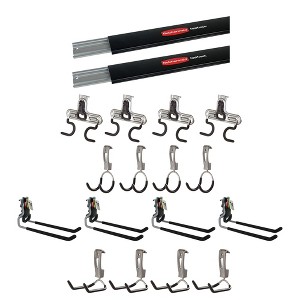 Rubbermaid 1784415 Fast Track 48 Inch Steel Horizontal Wall Mounted Storage Rail - 1 of 4