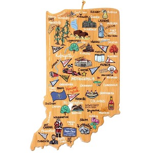 Totally Bamboo Indiana Fish Kiss Cutting Board: Lightweight Bamboo, Multicolored, 15.75" x 10", Hand Wash, 1-Year Warranty - 1 of 4