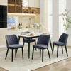 Dining Chairs Set of 4: Upholstered Fabric Dining Room Side Chairs, Chair for Dining Table with Padded Seat and Wood Legs - 2 of 4