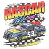 Womens NASCAR Retro Racing Car Number 53 T Shirt - 2 of 4