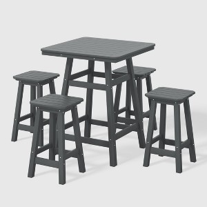 WestinTrends Malibu All Weather Hdpe Outdoor Patio Counter Height Dining Set (5-Piece) - 1 of 4