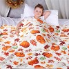 Lomsoe Christmas Throw Blanket, Cute Pumpkin Flannel Holiday Blankets Christmas Blanket Gifts, Home Decor Pumpkin Blanket. - 4 of 4
