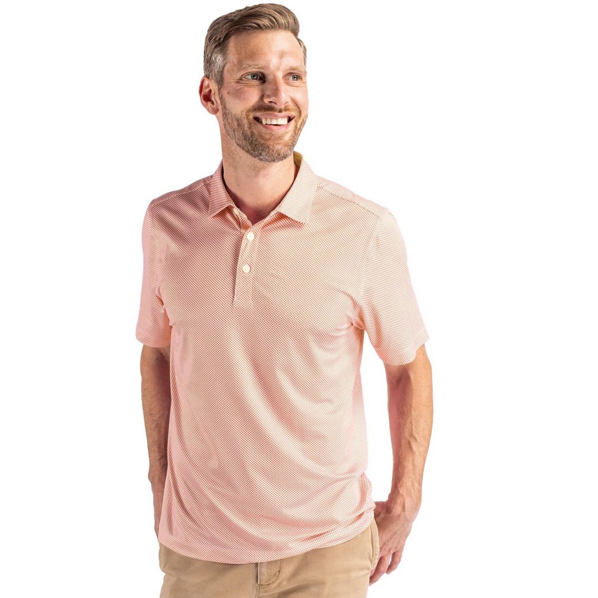 Cutter & Buck Pike Eco Symmetry Print Stretch Recycled Mens Polo - thumbnail 3