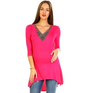 Maternity Calla Embellished Tunic Top - White Mark - 1 of 3