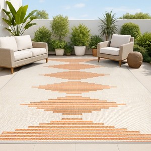 Vinales Diamond Stripe Indoor/Outdoor Area Rug - JONATHAN Y - 1 of 4