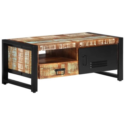 vidaXL Coffee Table 39.4 in.x19.7 in.x16.1 in. Solid Wood Reclaimed