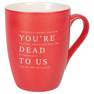 Elanze Designs 10 Ounce Ceramic Decorative Laser Engraved Giftable Novelty Tea Coffee Cup Mug Crimson Red You're Dead To Us - 1 of 4