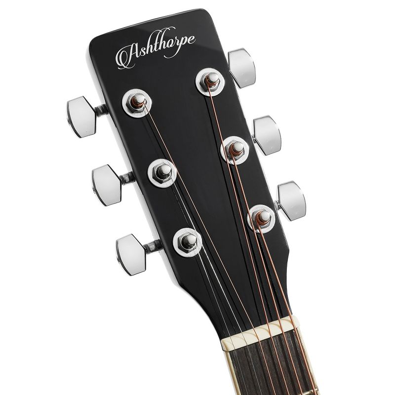 Ashthorpe Left Handed Thinline Cutaway Acoustic Electric Guitar with 10-Watt Amp, Gig Bag, and Accessories, 4 of 8