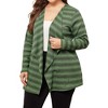 Agnes Orinda Women's Plus Size Long Sleeve Casual Lightweight Knit Open Front Fall Fashion Cardigan - 2 of 4