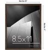 Americanflat Thin Picture Frame in Walnut with Shatter Resistant Glass Horizontal and Vertical Formats for Wall & Tabletop - Picture Size 8.5x11" - 2 of 4