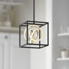 Possini Euro Design Christy 8" Modern Pendant Chandelier Ceiling Light Fixture Dining Room Over Table Hanging 3-Light LED Black Gold Finish Metal Mini - 2 of 4