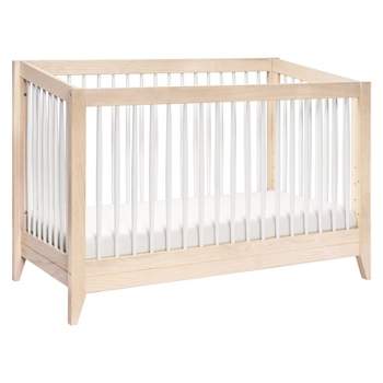 Babyletto Sprout 4-in-1 Convertible Crib with Toddler Rail - Natural / White