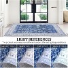 TackView Vintage Rug Thin Washable Rug Soft Distressed Floral Area Rug Oriental Rug with Non Slip Backing - 4 of 4