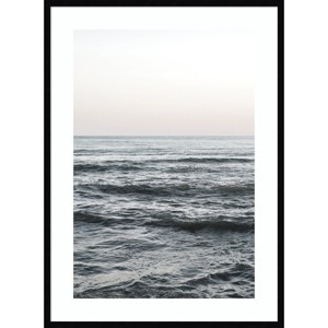 30" x 41" Calm Ocean Vibes by Vidal Hernandez Framed Wall Art Print Black - Amanti Art: Serene Seaside Imagery, Modern Decor - 1 of 4