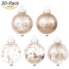 Aoibox 30 Pack 60mm Shatterproof Clear Plastic Christmas Tree Ornaments Set Hanging Transparent Baubles Champagne Holiday Decor - 2 of 4