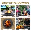 Sunnydaze Outdoor Camping or Backyard Replacement Round Steel with Heat-Resistant Paint Finish Fire Pit Bowl - Black - 3 of 4