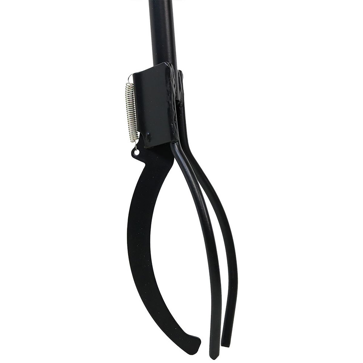Sunnydaze Indoor/Outdoor Fireplace or Fire Pit Heavy-Duty Steel Spring Lever Firewood Log Grabber Tool - 36" - Black - thumbnail 8