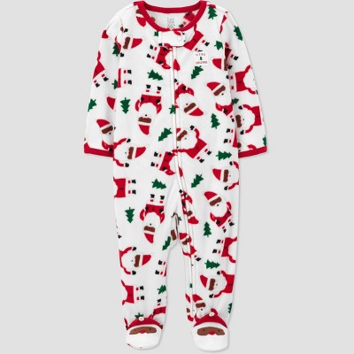 Baby Santa Footed Pajama - Just One You® made by carter's White/Red 6M
