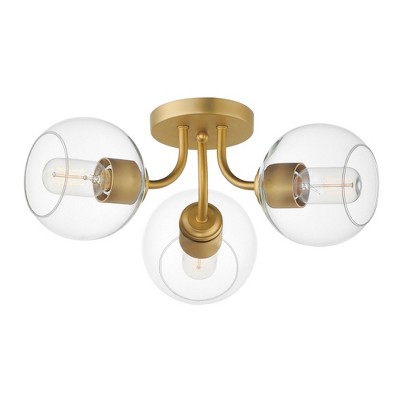 Maxim Lighting Knox 3 - Light Semi-Flush Mount in  Natural Aged Brass