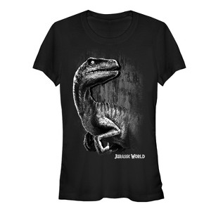 Juniors Womens Jurassic World Sly Velociraptor T-Shirt - 1 of 3