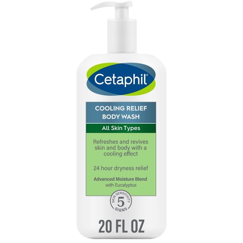 Cetaphil Cooling Relief Body Wash - Eucalyptus Scent - 20 fl oz, 1 of 9