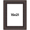 PosterPalooza | 3.5" Wide Ornate Brown Picture Frame - UV Acrylic, Foam Board Backing, Hanging Hardware - 2 of 4