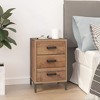 vidaXL Nightstand Bedside End Side Table with Drawer Furniture Solid Wood Pine - Brown 15.7" x 11.8" x 21.7" 1 - 2 of 4