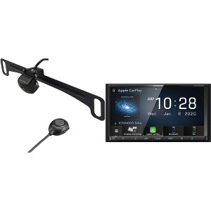 Kenwood DDX9707S MultiMedia Receiver with CMOS-320LP Multi-Angle Rear View Camera with License Plate Mounting - 1 of 4