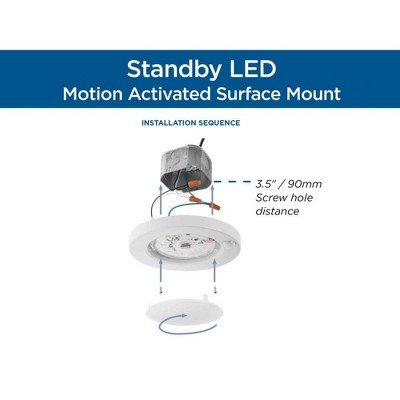 White LED Indoor/Outdoor Drum Flush Mount Light