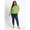 ELOQUII Peplum Puff Sleeve Sweater - 4 of 4