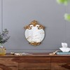 SEVOBAL Bathroom Vanity Mirrors Metal Oval Mirror Shatter proof Safety Frame Clear Glass Easy Setup for Rooms, Gold, 14.8"*0.9"*26" - 3 of 4