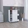 NicBex 2-Side Shelves Rolling Kitchen Island Cart with 1 Cabinet and 6 Bottle Rack,Kitchen Island on Wheels with Storage,Island Table for Kitchen - 4 of 4