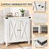 Farmhouse Sideboard Buffet Cabinet with Adjustable Shelf & Barn Doors, Small Kitchen Storage Cabinet - 4 of 4