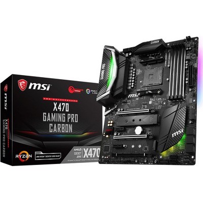 MSI X470 GAMING PRO CARBON Desktop Motherboard - AMD Chipset - Socket AM4 - 64 GB DDR4 SDRAM Maximum RAM - DIMM, UDIMM - 4 x Memory Slots