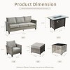 XIZZI Outdoor Sectional Sofa Set, Modular Outdoor Wicker Sofa Set with Optional Solar Table, Ottomans or Fire Pit in 6 Colors, All-Weather Design - 3 of 4