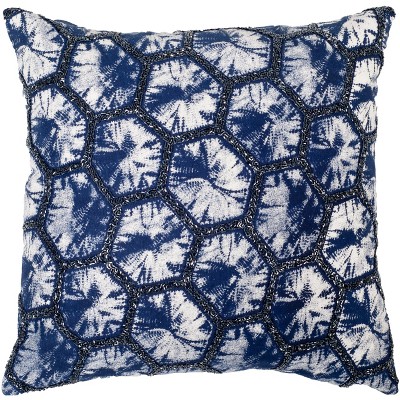 Delra Pillow - Navy/White - 20" X 20"  - Safavieh