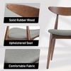 Grungis Polyester Armless Kitchen Chair Set of 2,Upholstered Dining Chairs with Curved Back and Wood Legs for Dining Room,Kitchen - 4 of 4