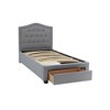 Twin Size Upholstered Storage Bed with Drawer for Bedroom - 2 of 4
