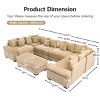 Oversized Modular Corduroy Sectional Sofa with Extra-Wide Armrests, Convertible 6-Seat Cloud Couch for Living Room or Bedroom-The Pop Home - 4 of 4