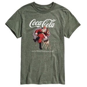 Men's - Coca Cola - Sitting Santa Short Sleeve Graphic T-Shirt - 1 of 4