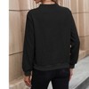 Women's Button Detail Pullover Sweatshirt Long Sleeve Casual Top - 4 of 4