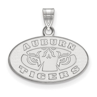 Black Bow Jewelry 14k White Gold Auburn Tigers NCAA Small Pendant
