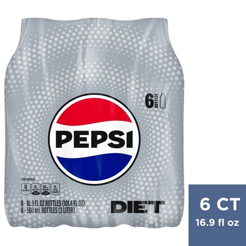 Diet Pepsi Cola Soda - 6pk/16.9 fl oz Bottles - image 1 of 4