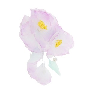 Unique Bargains Flowers Pattern Hair Clip 5.71"x3.94" Light Purple 1 Pc - 1 of 4