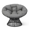 YOOCOZZ Ergonomic Swivel Wicker Chair with Ultra-Thick Cushion and Adjustable Height - 2 of 4