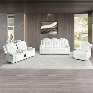 Home Imports Emporium Sofa Set Reclining Home Theater Seating Set with LED Lighting - 1 of 4