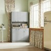 ORRD 6-Door Kitchen Buffet with Glass Doors & 2 Drawers | Vintage Storage Cabinet with Adjustable Shelves & Anti-Tip Strap，White - 3 of 4