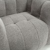 Kumasinova Chenille Bean Bag Chair,Square Lazy Sofa with Footstool and High Resilient Foam for Living Room,Dining Room,Bedroom,Hallway,Gray - 3 of 4