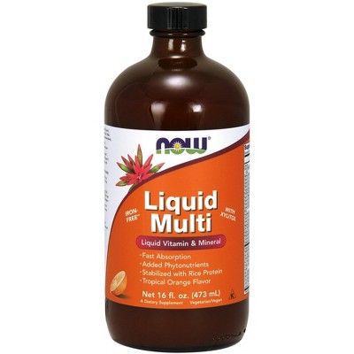 Liquid Multi - Orange Flavor/Xylitol by Now Foods  -  16 oz Liquid