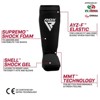RDX Sports T1 Black Shin Instep Guards Premium Quality For Sparring, Grappling, Martial Arts, Kickboxing, Taekwondo, Karate - 4 of 4